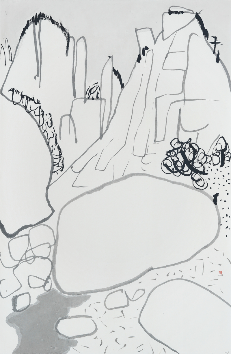 장병언, structure landscape 049, ink_on_paper, painting, 2026